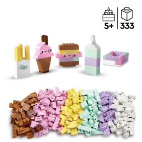 LEGO Classic 11028 L'Amusement Créatif Pastel, Jouets Briques avec Dinosaure et Chat, Cadeau