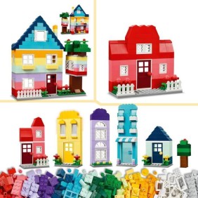 LEGO 11035 Classic Les Maisons Créatives, Jouet pour Garçons et Filles Des 4 Ans, Briques de Construction