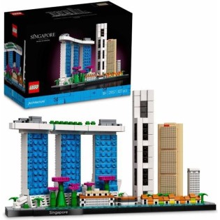 LEGO 21057 Architecture Singapour, Loisirs Créatifs pour Adultes, Collection Skyline, Décoration pour La Maison