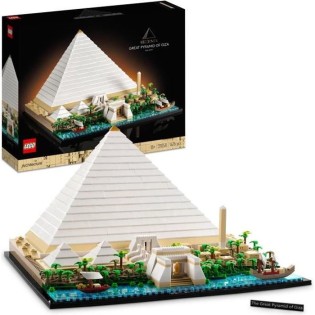 LEGO 21058 Architecture La Grande Pyramide de Gizeh, Loisir Créatif Maquette a Construire, Monument du Monde et Décoration