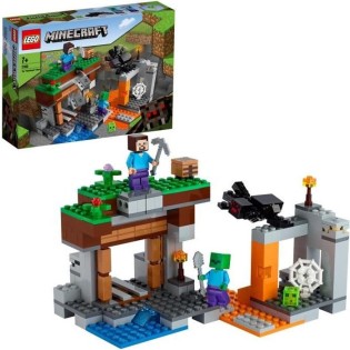 LEGO Minecraft 21166 La Mine Abandonnée, Jouet avec Grotte de Zombies, et Figurine Steve