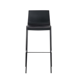 Tabouret de bar Hoover, piètement à 4 pieds, noir noir