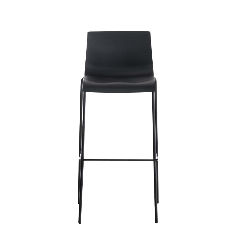 Tabouret de bar Hoover 4 pieds structure noir noir