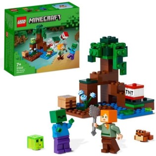 LEGO Minecraft 21240 Aventures dans le Marais, Jouet de Construction, avec Figurine Zombie