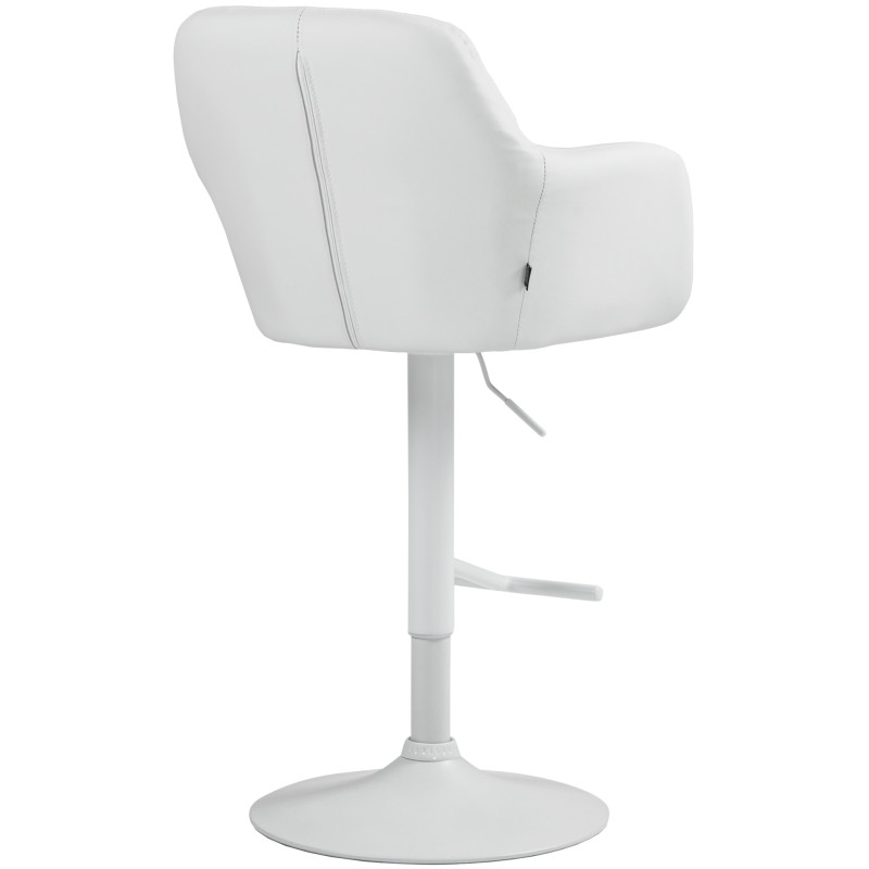 Tabouret de bar Natoma, blanc, simili cuir