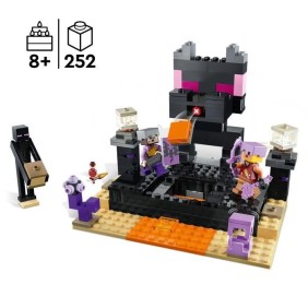 LEGO Minecraft 21242 L'Arene de l'End, Jouet avec Lave, Figurine Dragon de l'Ender et Enderman