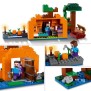 LEGO Minecraft 21248 La Ferme Citrouille, Jouet de Maison avec Figurines Steve et Sorciere