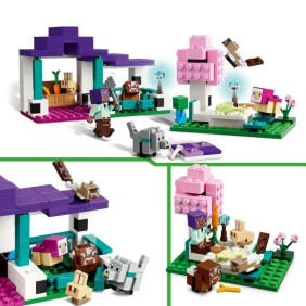 LEGO 21253 Minecraft Le Sanctuaire Animalier, Jouet de Biome Plaine, Minifigurines de Personnages et Figurines d'Animaux