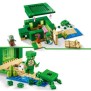 LEGO 21254 Minecraft La Maison de la Plage de la Tortue, Jouet avec Accessoires, Minifigurines des Personnages du Jeu Vidéo