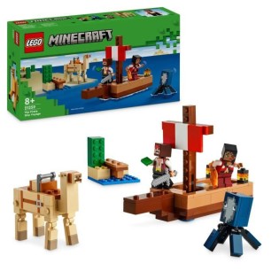 LEGO Minecraft 21259 Le Voyage du Bateau Pirate, Set de Construction et d'Exploration