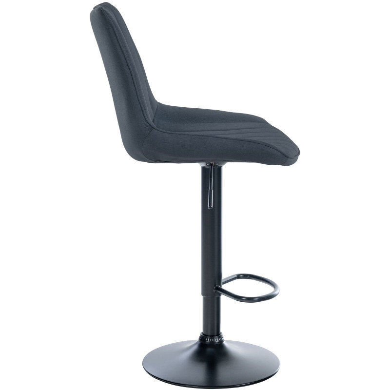 Lot de 2 tabourets de bar Toni en tissu noir