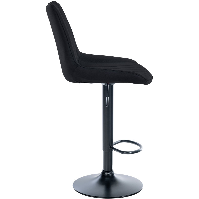 Lot de 2 tabourets de bar Toni en tissu noir