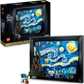 LEGO Ideas 21333 Vincent Van Gogh - La Nuit Étoilée, Reproduction de Tableau sur Toile