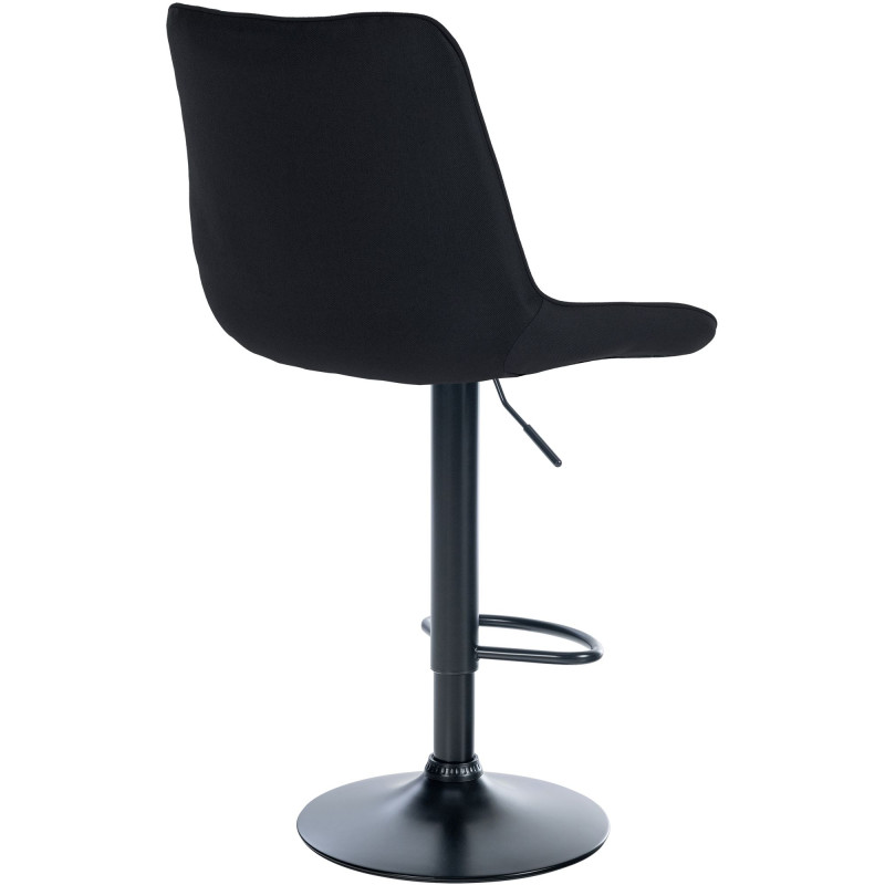 Lot de 2 tabourets de bar Toni en tissu noir