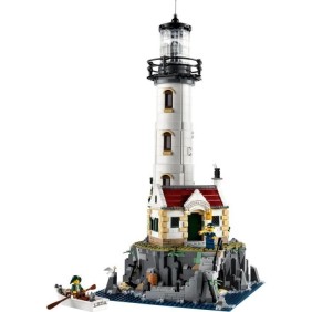 LEGO 21335 Ideas Le Phare Motorisé, Maquette a Construire, Idée Cadeau, Décoration Maison, avec Minifigurines Marin, Activité