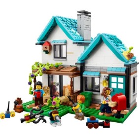 LEGO Creator 3-en-1 31139 La Maison Accueillante, Maquette avec 3 Maisons Différentes, et Figurines