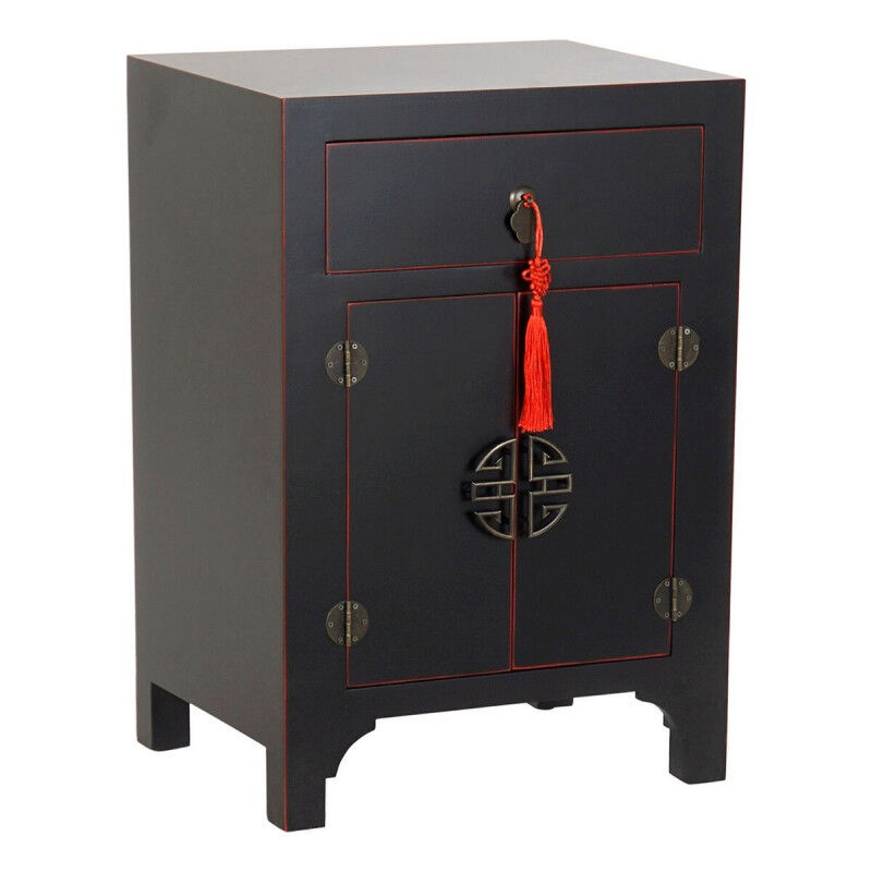 Tabouret de bar Davie, simili cuir noir