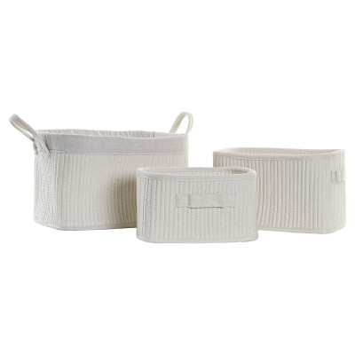 Set de basket DKD Home Decor Coton (37 x 27 x 24 cm)