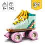 LEGO 31148 Creator 3en1 Les Patins a Roulettes Rétro, Jouet avec Mini-Skateboard et Boombox, Décoration Rétro