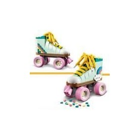 LEGO 31148 Creator 3en1 Les Patins a Roulettes Rétro, Jouet avec Mini-Skateboard et Boombox, Décoration Rétro