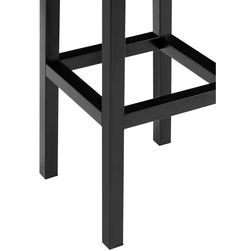 Tabouret de bar Taylor B85 en similicuir noir