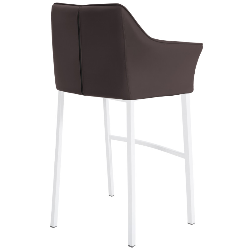 Tabouret de bar Damaso avec structure à 4 pieds, brun
