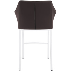 Tabouret de bar Damaso avec structure à 4 pieds, brun
