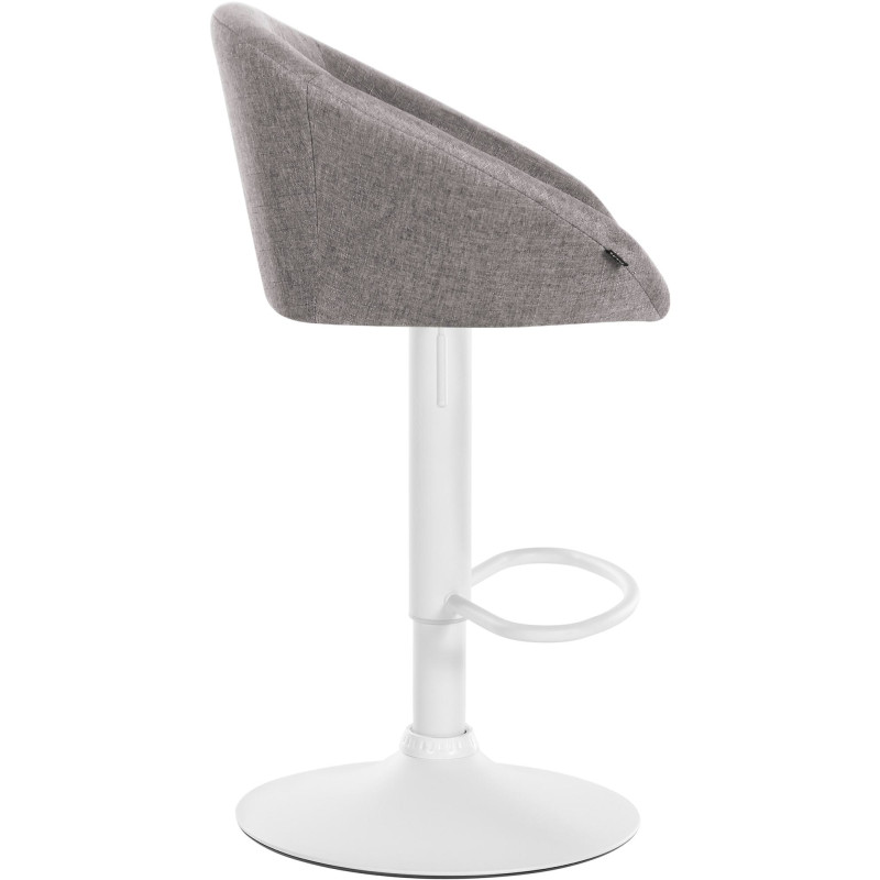 Tabouret de bar Davie en tissu blanc