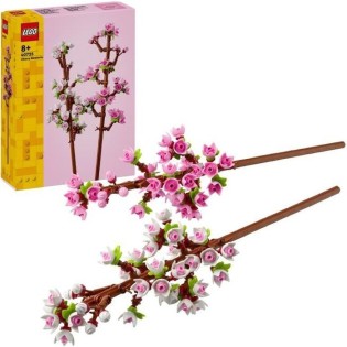 LEGO 40725 Creator Les Fleurs de Cerisier, Décoration de Chambre et Accessoire de Bureau, Modele Bouquet de Fleurs