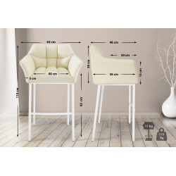 Tabouret de bar Damaso avec...