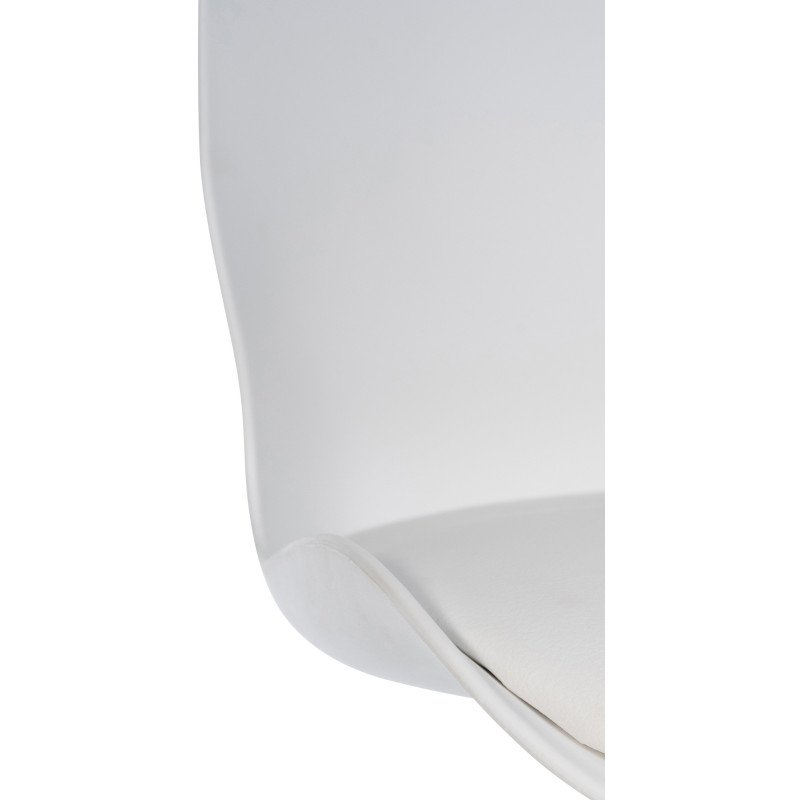 Tabouret de bar Gilbert, plastique blanc