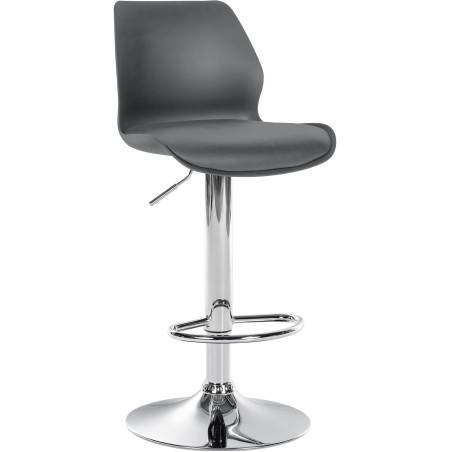 Tabouret de bar Gilbert, en plastique gris