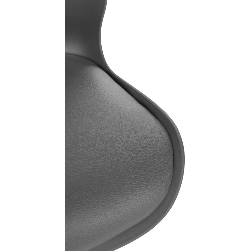 Tabouret de bar Gilbert, plastique gris