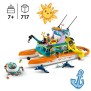 LEGO Friends 41734 Le Bateau de Sauvetage en Mer, Jouet avec Figurines de Dauphins et Sous-Marin