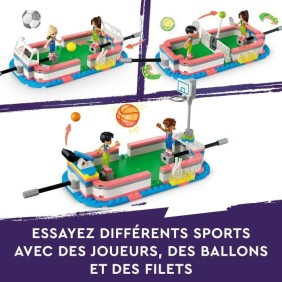 LEGO Friends 41744 Le Centre Sportif, Jouet avec Figurines et Jeux de Football, Basketball et Tennis