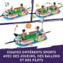 LEGO Friends 41744 Le Centre Sportif, Jouet avec Figurines et Jeux de Football, Basketball et Tennis