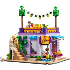 LEGO Friends 41747 La Cuisine Collective de Heartlake City, Jouet de Cuisine avec Figurine de Chat