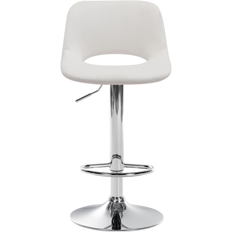 Tabouret de bar en velours chromé Camden
