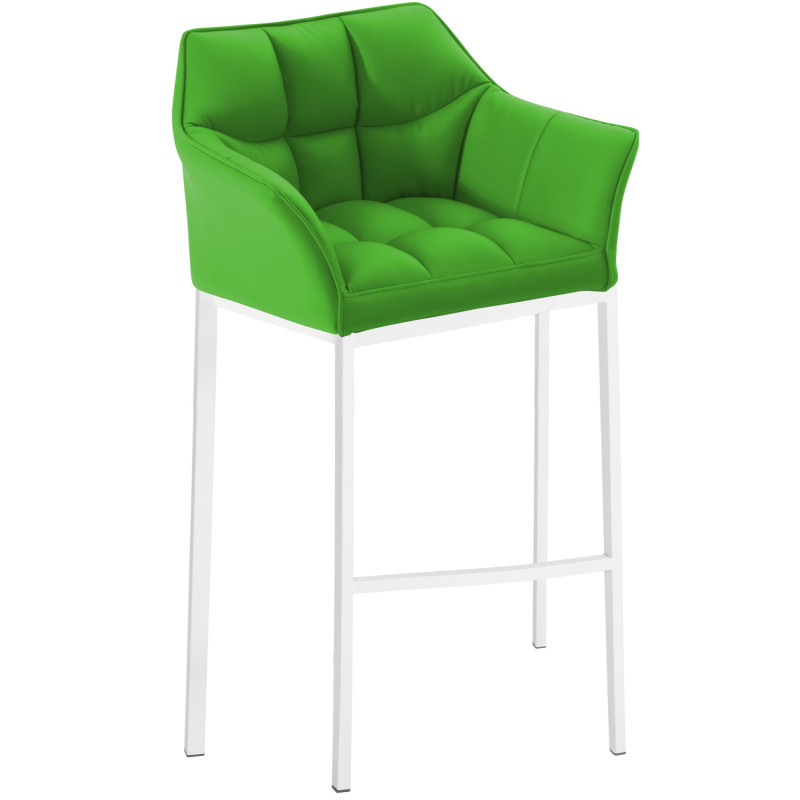 Tabouret de bar Damaso avec structure à 4 pieds, vert