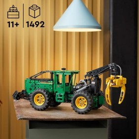 LEGO Technic 42157 La Débardeuse John Deere 948L-II, Maquette d'Engin de Chantier avec Fonctions