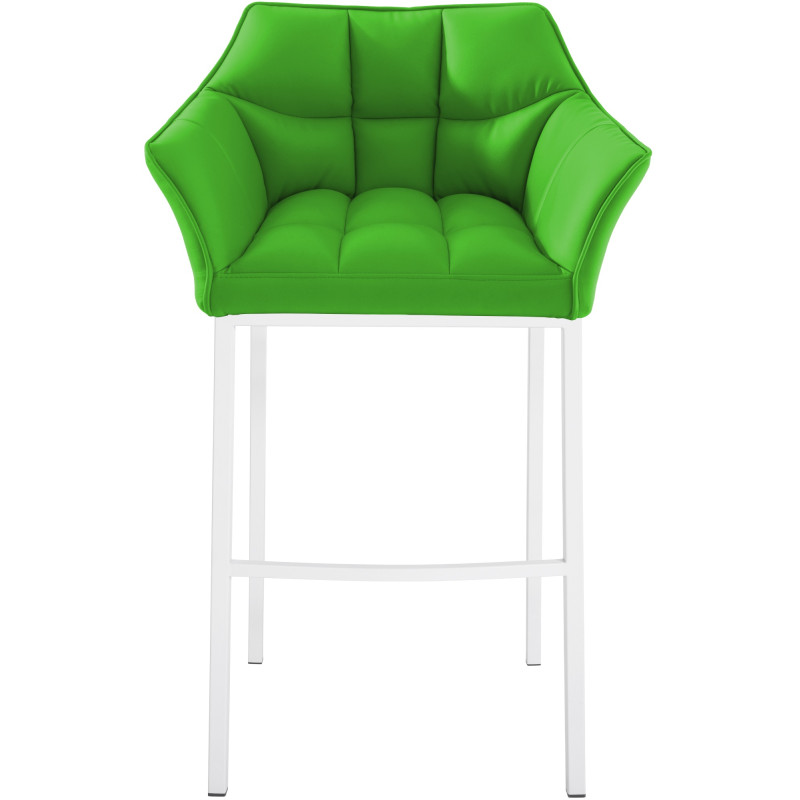 Tabouret de bar Damaso avec structure à 4 pieds, vert