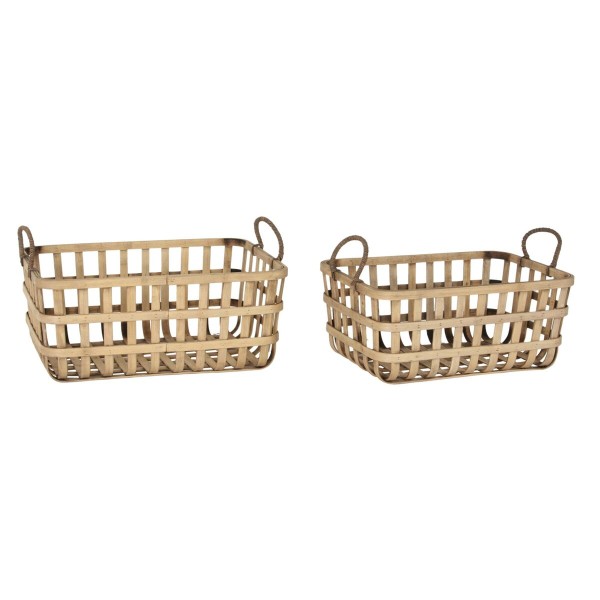 Set de basket DKD Home Decor Bambou Tropical (44 x 31,5 x 25 cm)