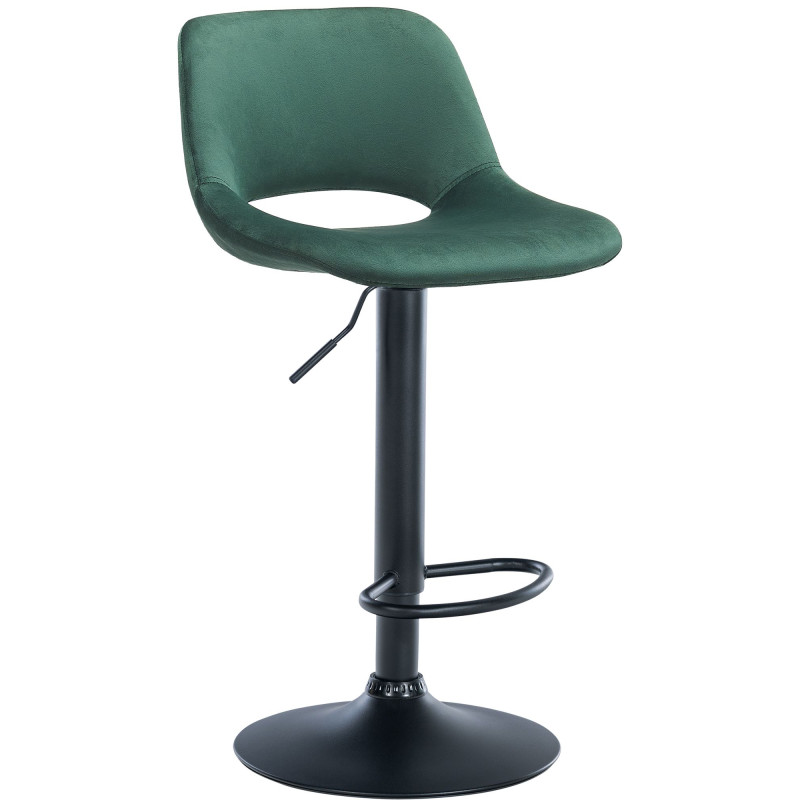 Tabouret de bar Camden en velours noir