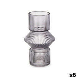 Vase Rayures Gris Verre 9,5...