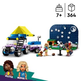 LEGO 42603 Friends Le Camping-Car d'Observation des Étoiles, Jouet pour Enfants, avec Figurines Animales, plus Mini-Poupées