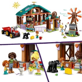 LEGO 42617 Friends Le Refuge des Animaux de la Ferme, Jouet de Ferme avec 3 Figurines et 5 Animaux, plus un Tracteur