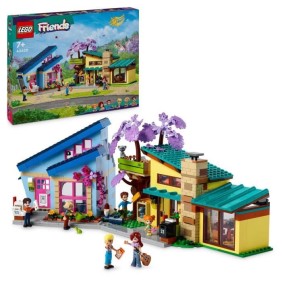 LEGO 42620 Friends Les Maisons Familiales d'Olly et de Paisley, Jouet de Poupée avec Figurines et Accessoires