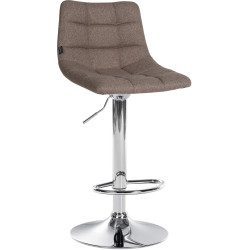 Set di 2 sgabelli da bar Jerry Fabric Tortora,cromo