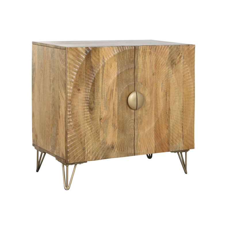 Buffet Home ESPRIT Doré Naturel Métal Bois de manguier 81 x 45 x 75 cm
