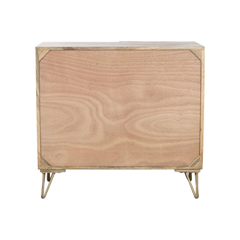 Buffet Home ESPRIT Doré Naturel Métal Bois de manguier 81 x 45 x 75 cm